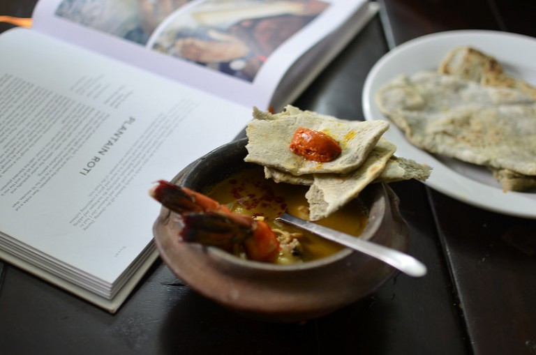 From The Groundnut Cookbook – Plantain Roti