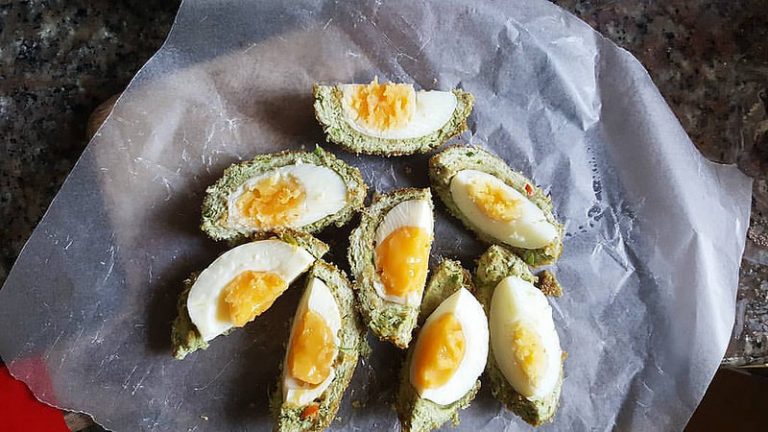 Garri-crusted [Chicken] Scotch Eggs