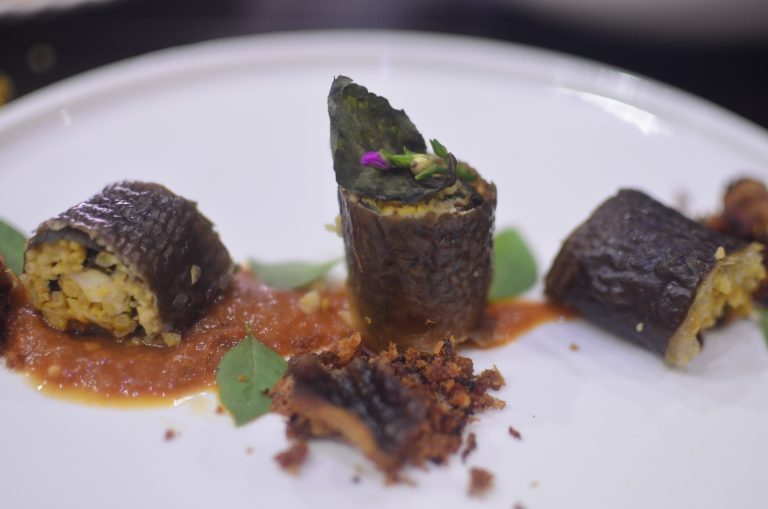 Nigerian ‘Concept’ Dish: Dry Fish Skin-Local Jollof ‘Sushi’