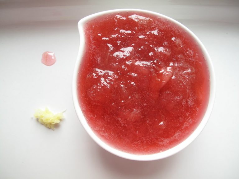 Roasted Rhubarb & Ginger Jam