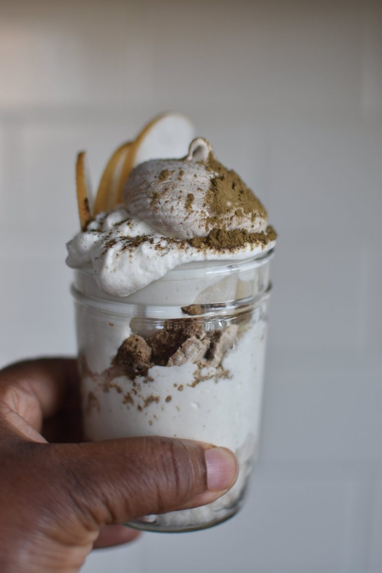 Hojicha Eton Mess