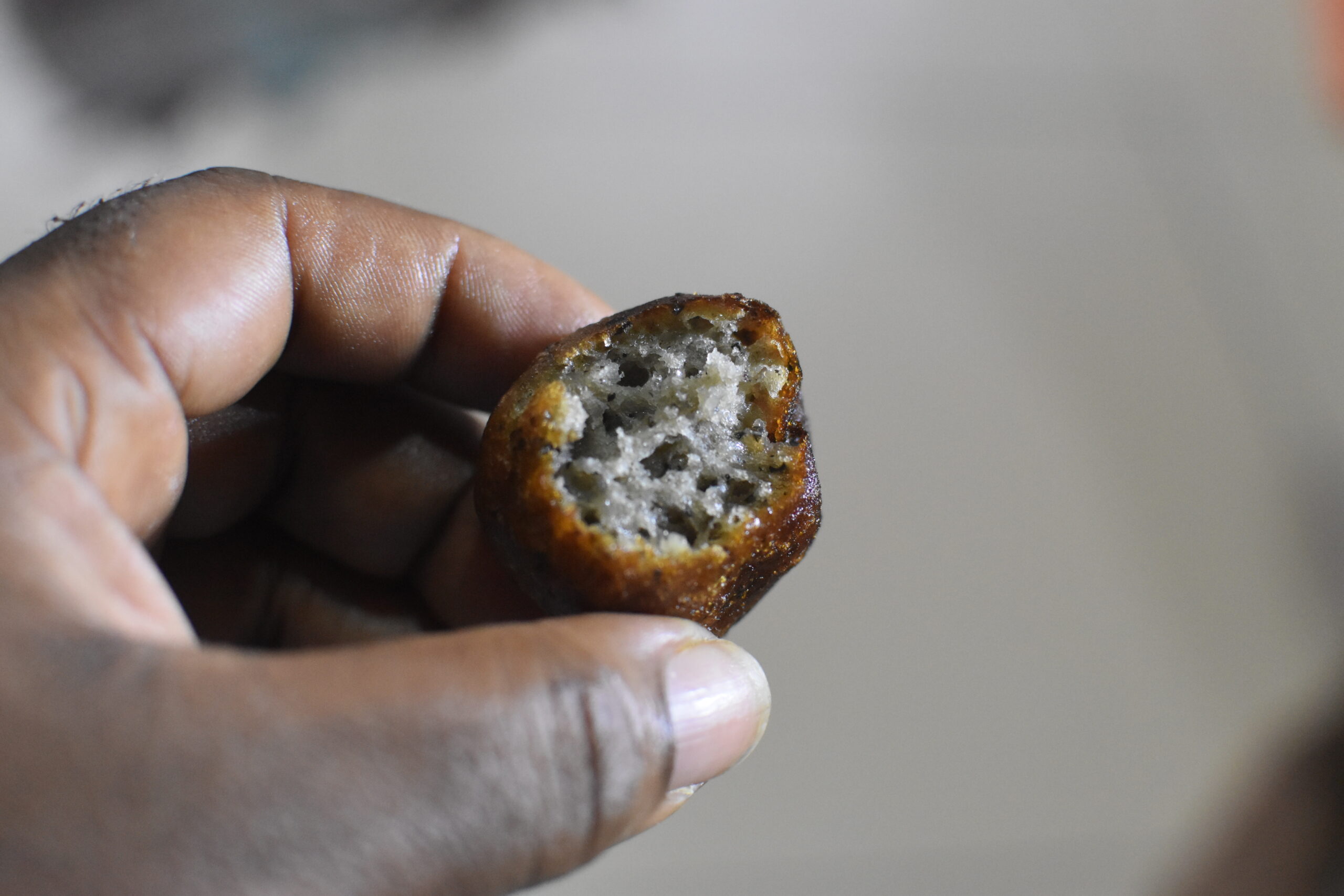 Black Sesame Seed Puff Puff